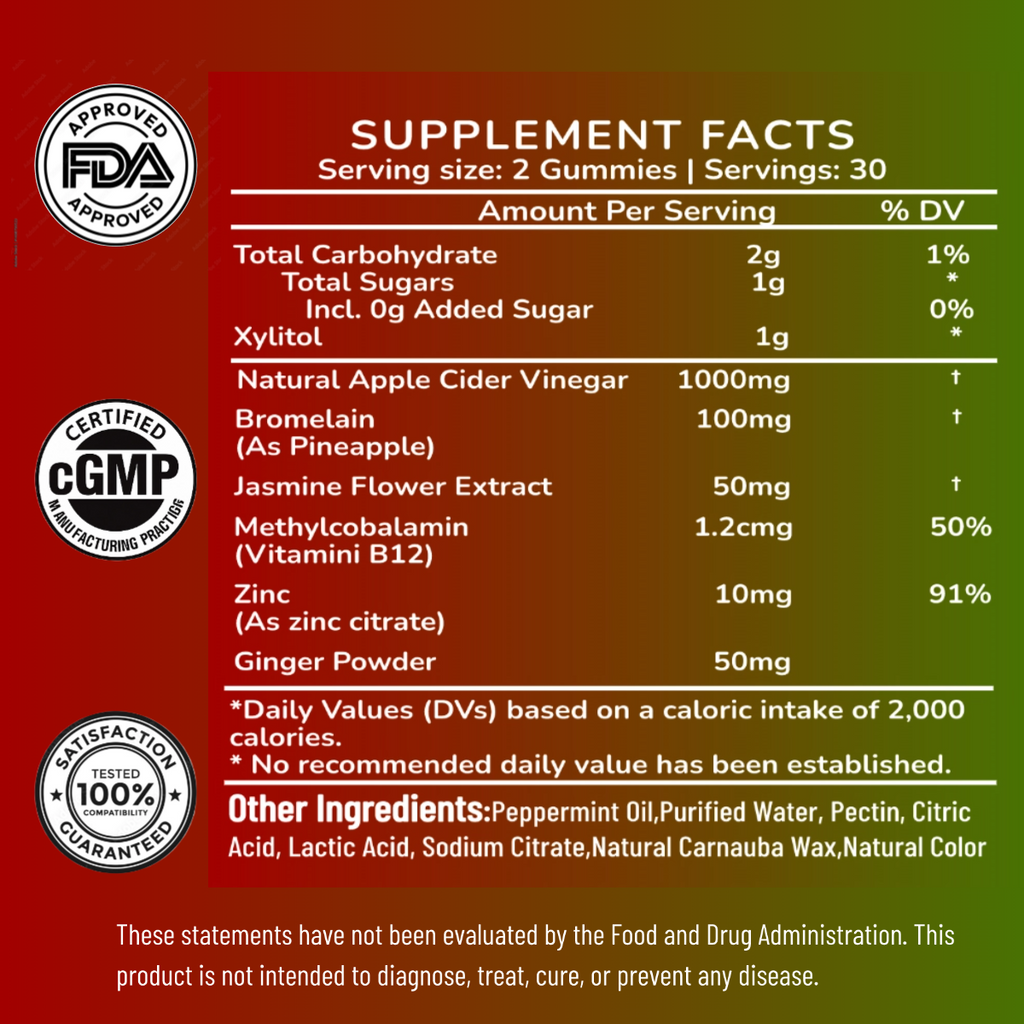 ROLI&ROLA New ACV Metabo & Cleanse Vitamins Vegan Gummies. Health Gut and Body Fresh.60 Count