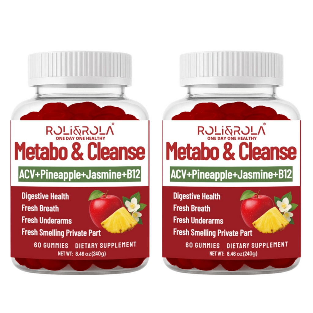 ROLI&ROLA New ACV Metabo & Cleanse Vitamins Vegan Gummies. Health Gut and Body Fresh.60 Count