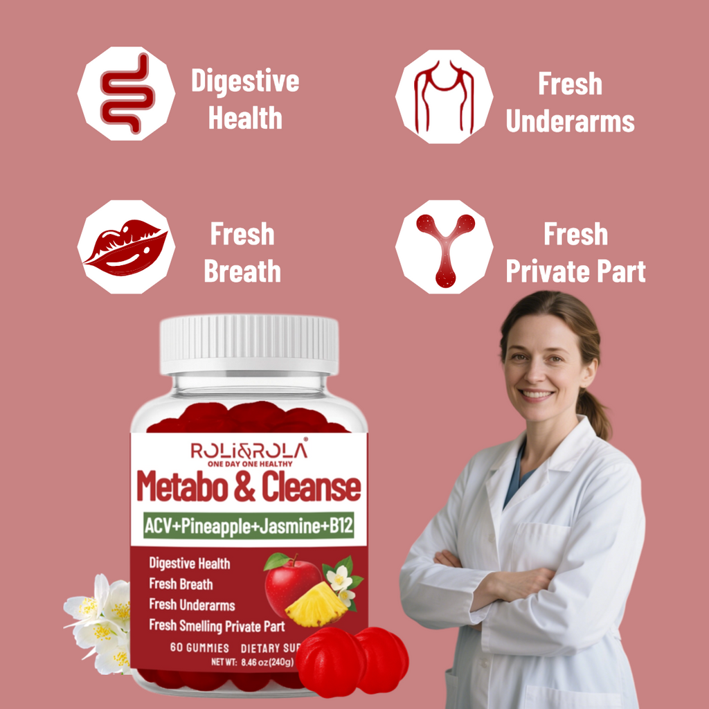 ROLI&ROLA New ACV Metabo & Cleanse Vitamins Vegan Gummies ACV ingredients for metabolism and cleanse