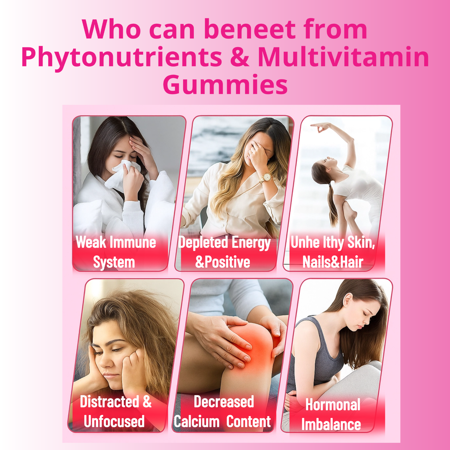 ROLI&ROLA Women's Daily Vitality Sandwich Vegan Gummies. Cranberry Flavor 60 Count.