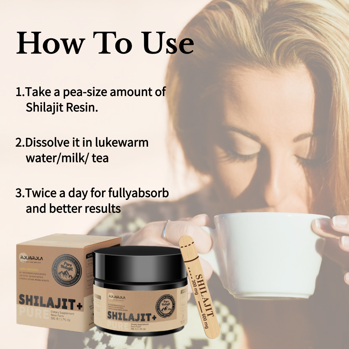 ROLI&ROLA Gold Grade 500mg Pure Himalayan Organic Shilajit Resin.50g/1.76oz