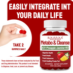 ROLI&ROLA New ACV Metabo & Cleanse Vitamins Vegan Gummies. Health Gut and Body Fresh.60 Count