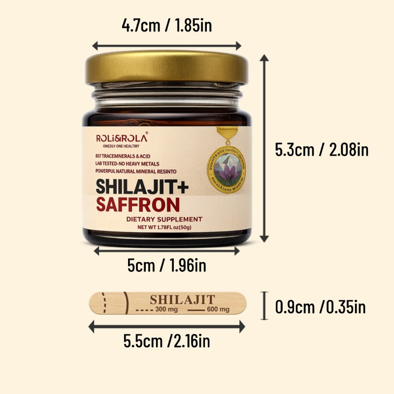 ROLI&ROLA She-lajit  Shilajit Saffron Resin. Pure Shilajit Resin & Saffron Extract.1.76oz/50g